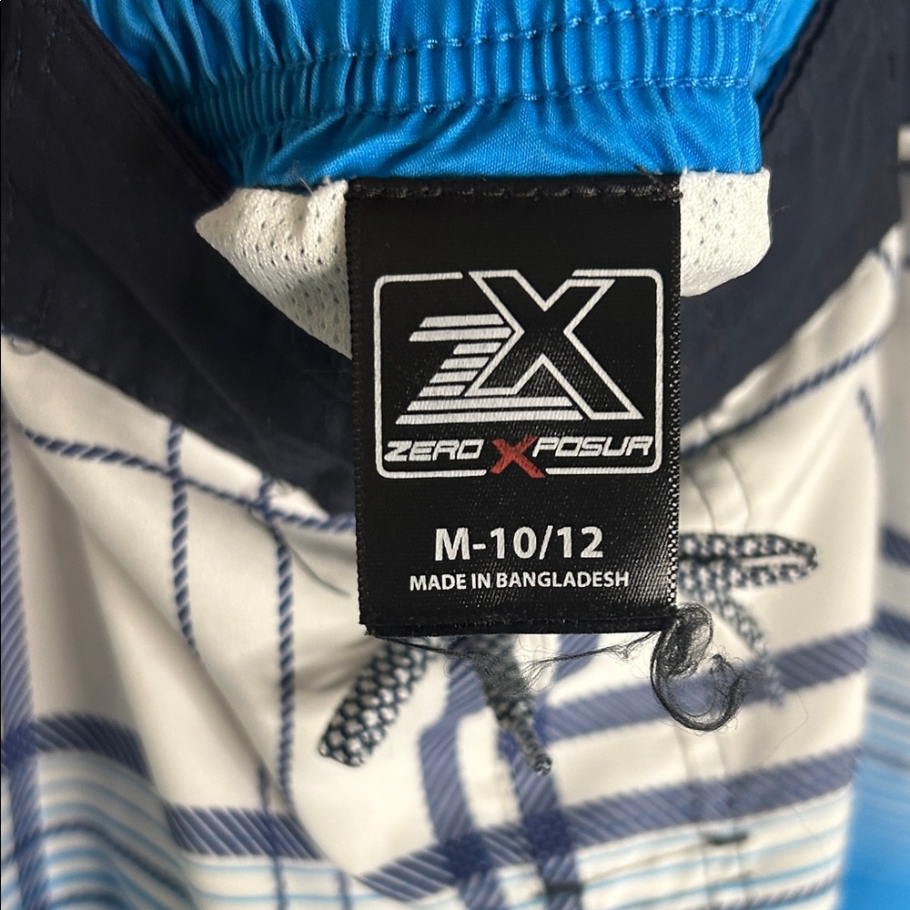 ZeroXposur White and Blue Plaid Shorts - Picture 2 of 7